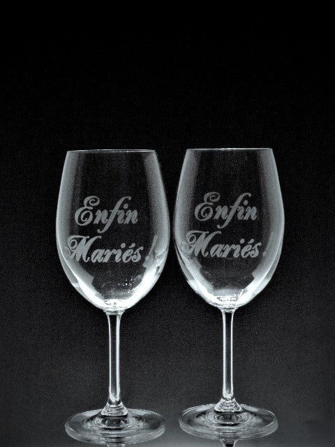 2 verres gravés | Enfin mariés !