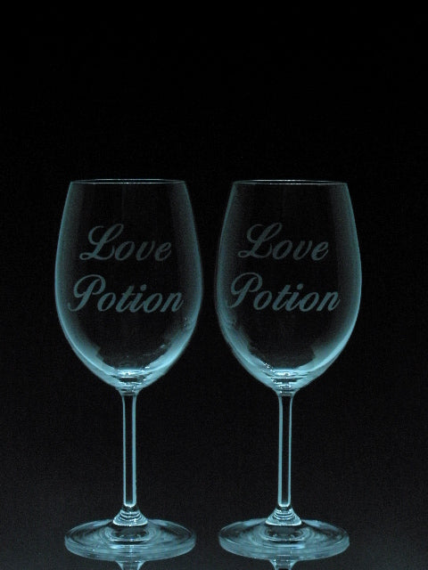 2 verres gravés | Love potion