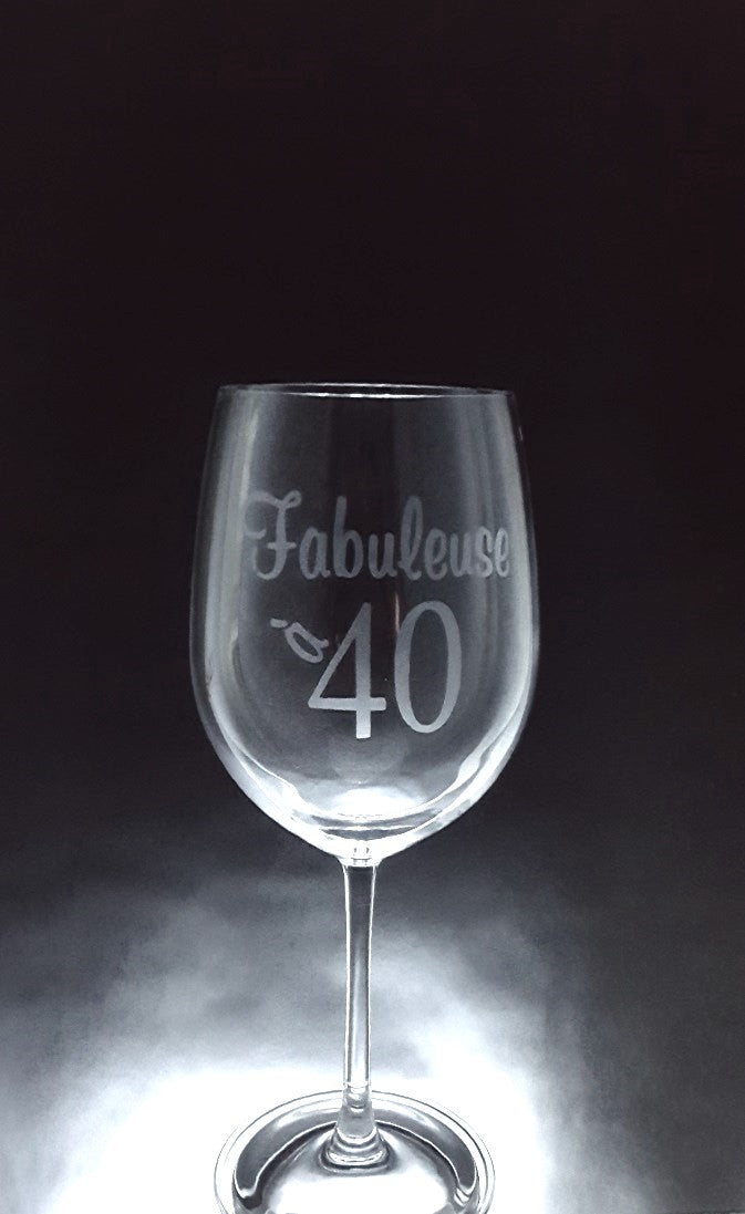 Verre gravé | Fabuleuse a (chiffre)