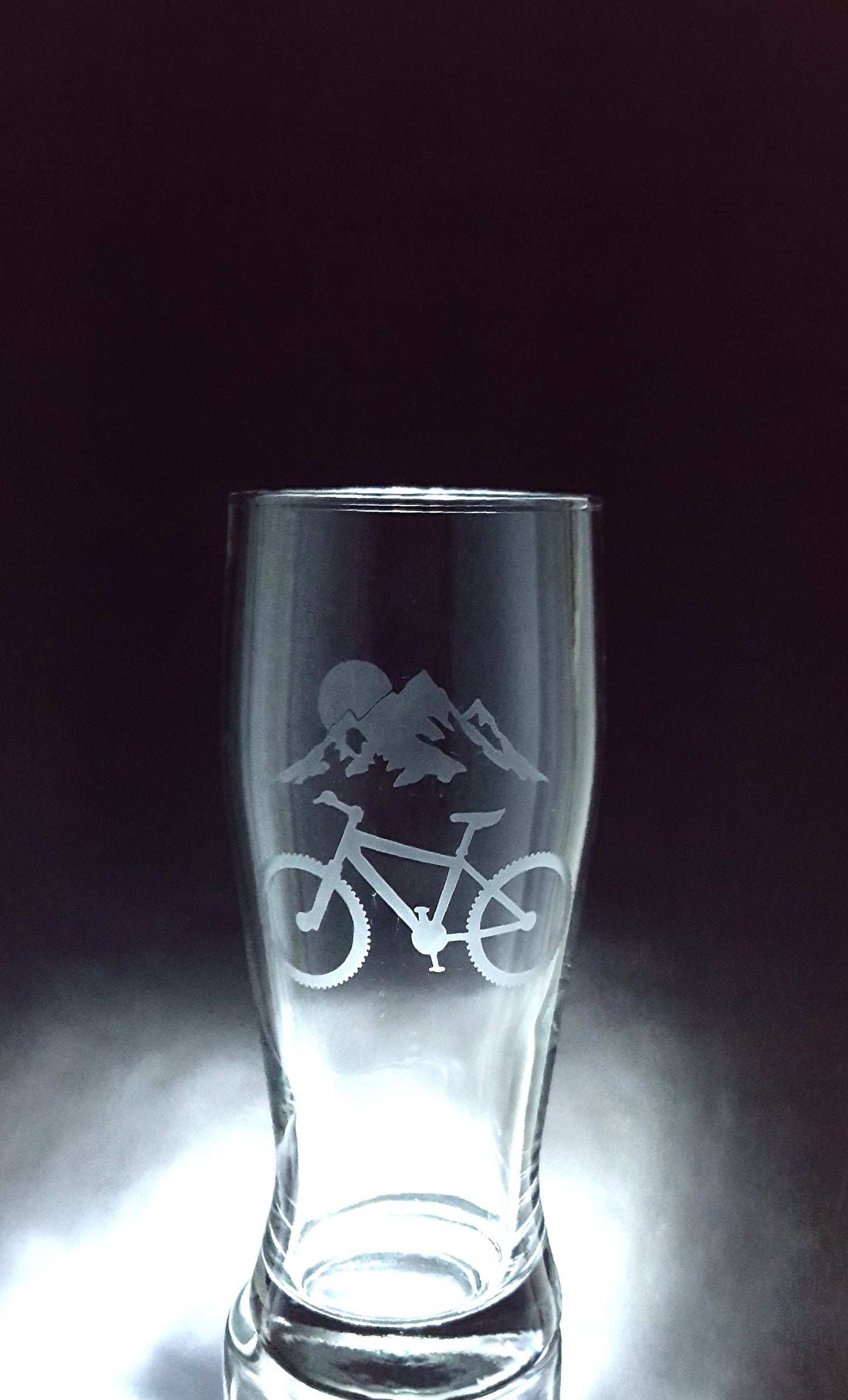 Verre gravé | Vélo de montagne
