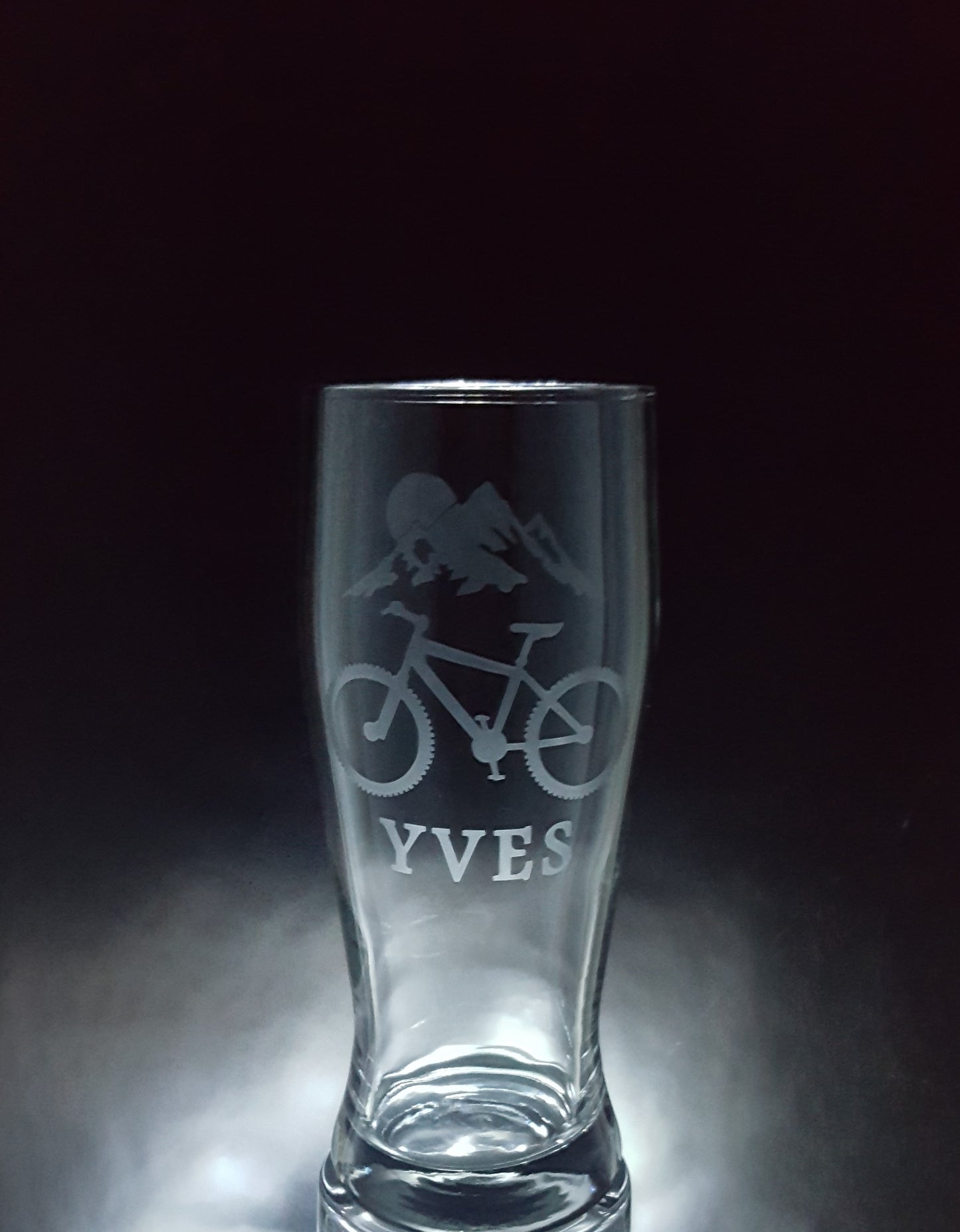 Verre gravé | Vélo de montagne