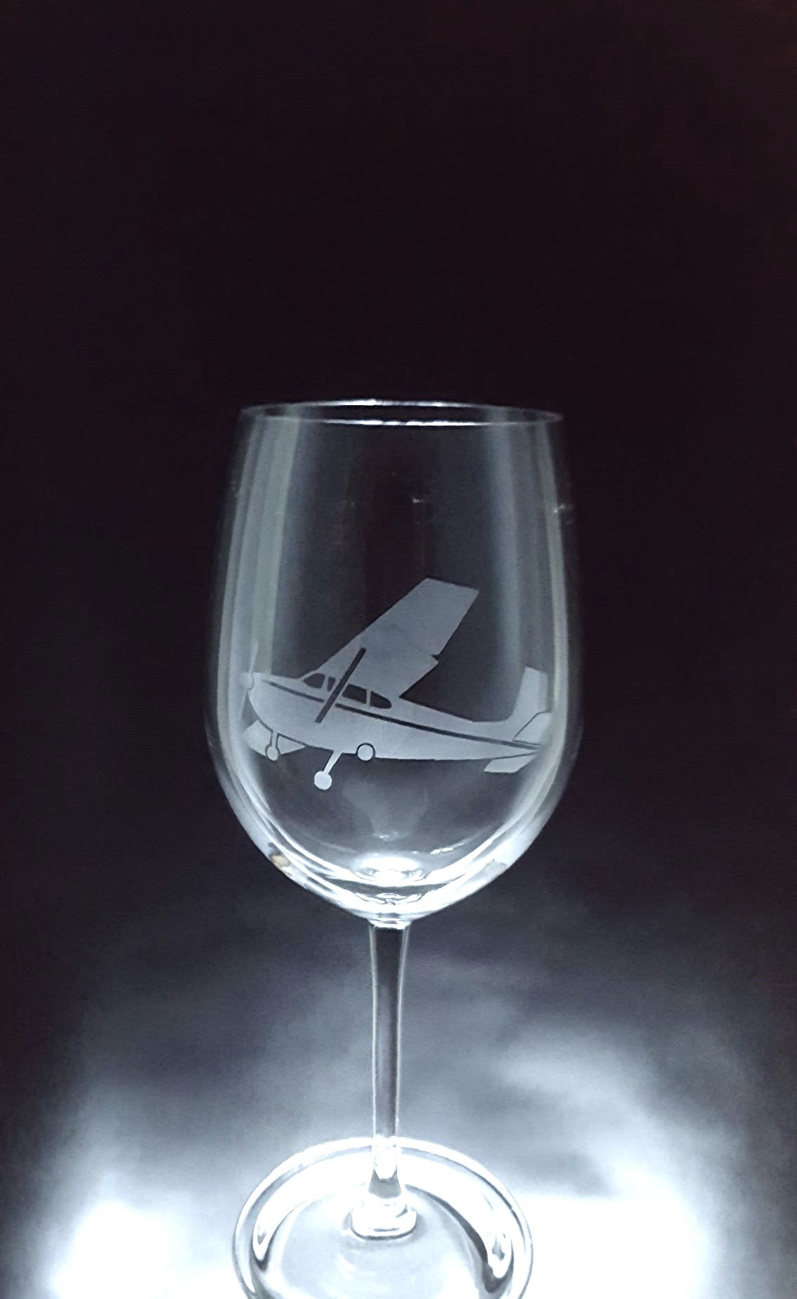 Verre gravé | Avion