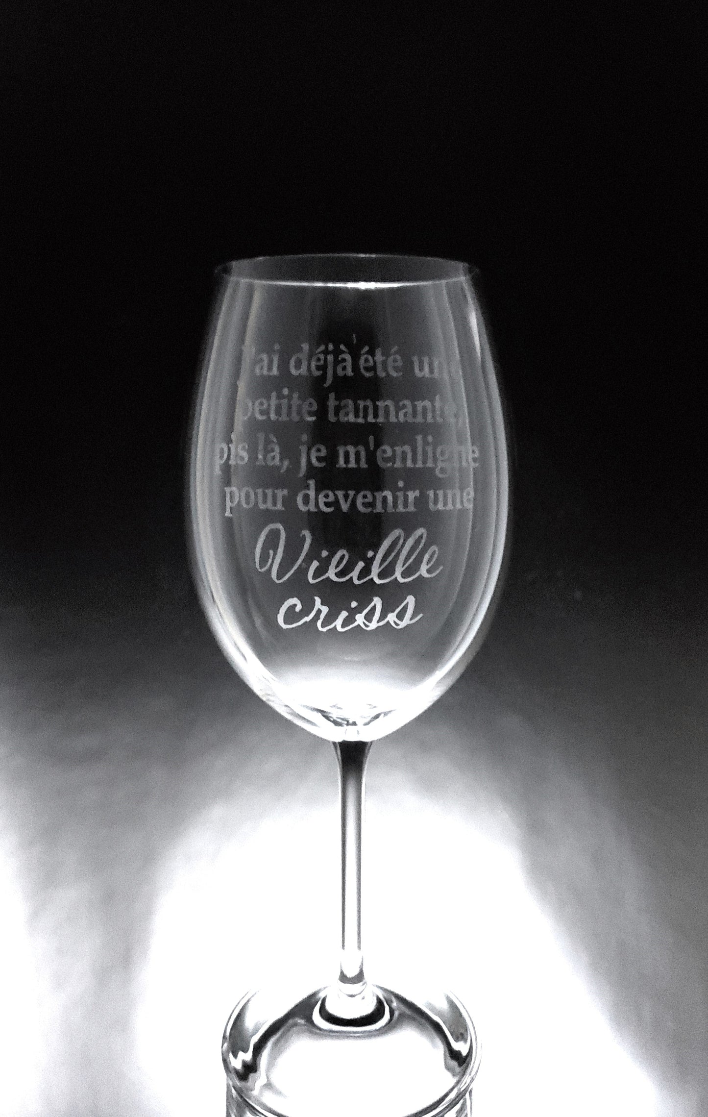 Verre gravé | J'ai déjà été une petite ...