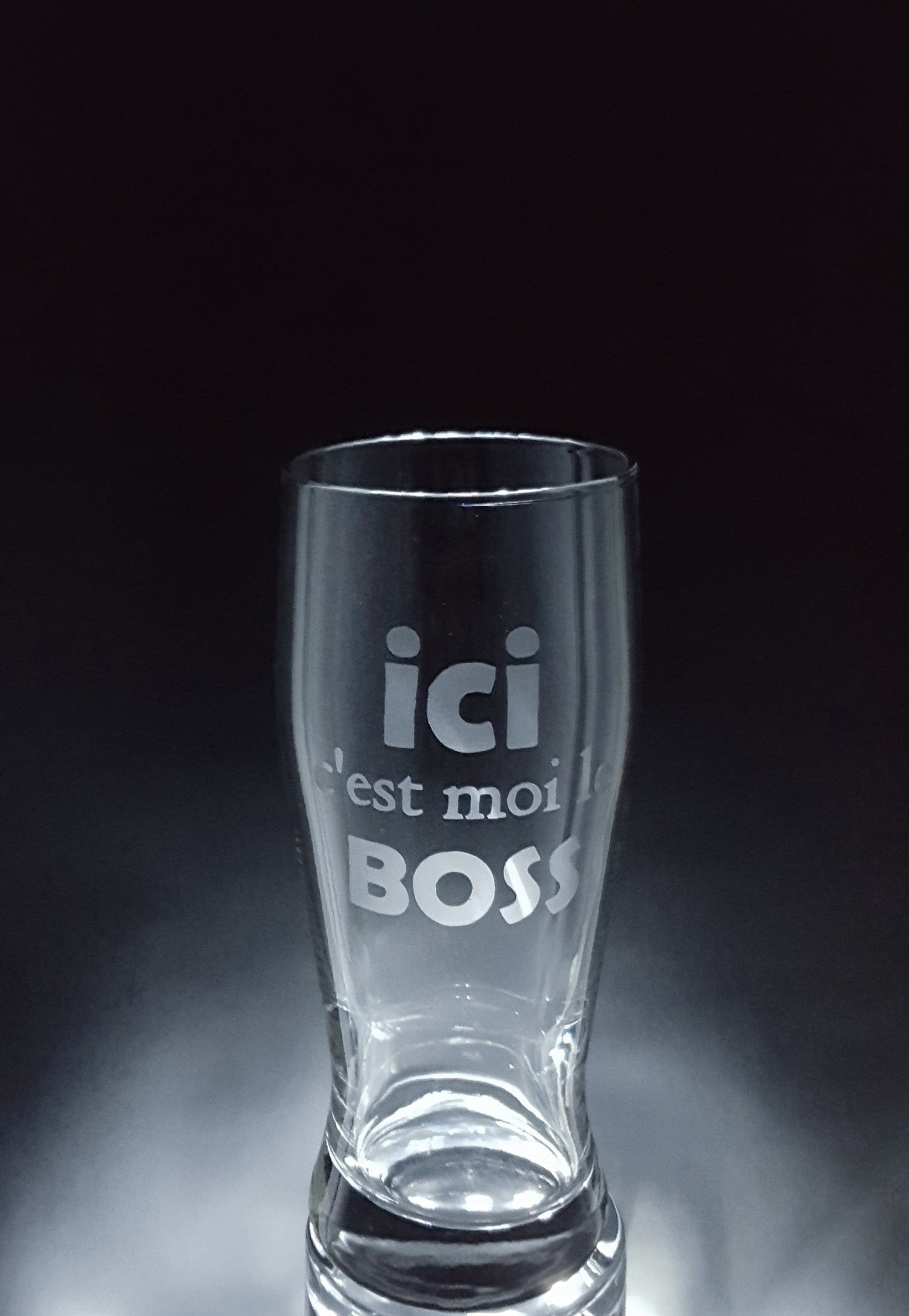 Verre gravé | Ici c'est moi le boss