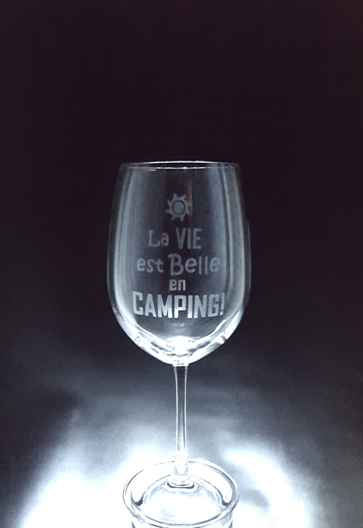 Verre gravé | La vie est belle en camping