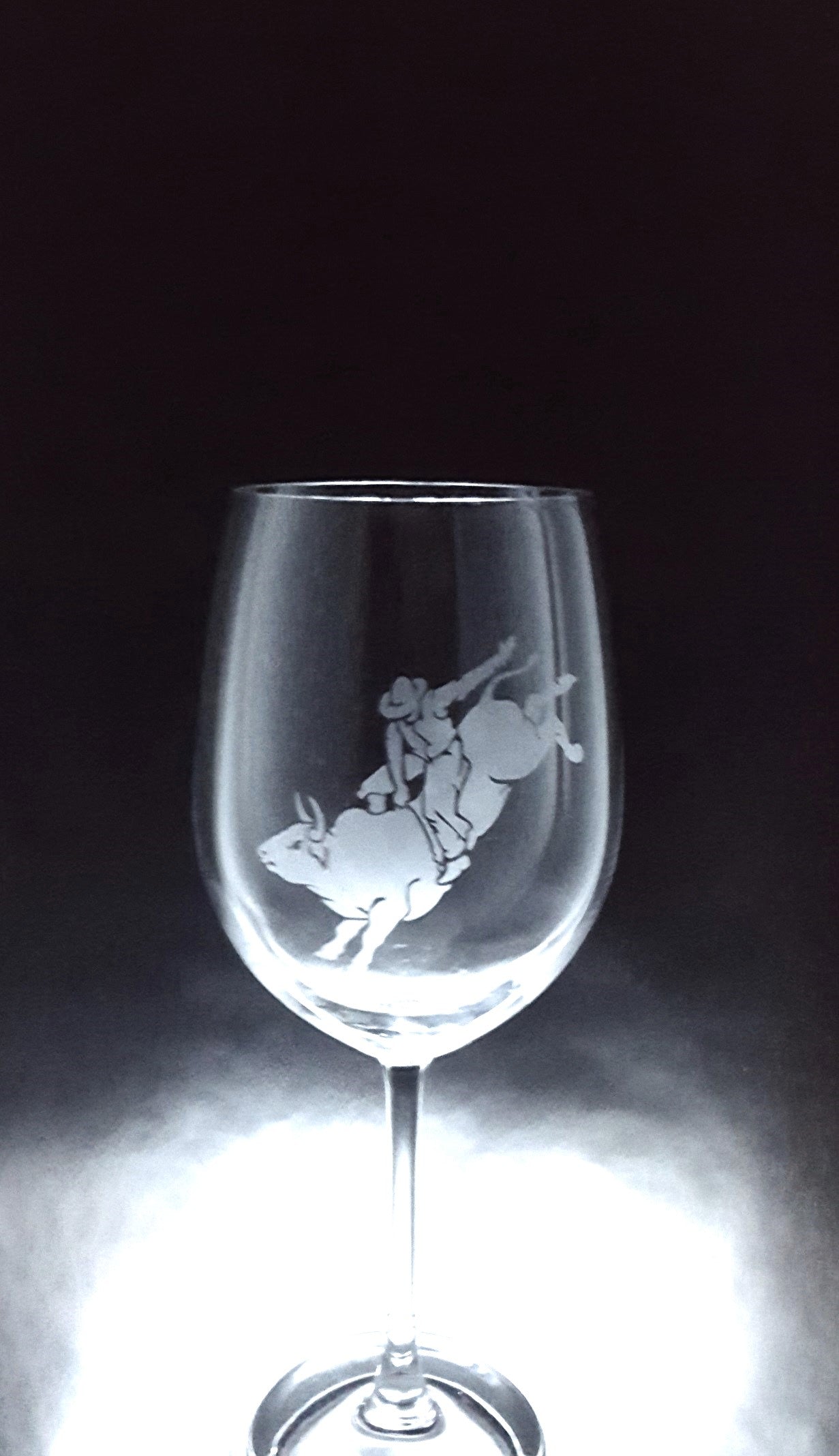 Verre gravé | Bull Riders