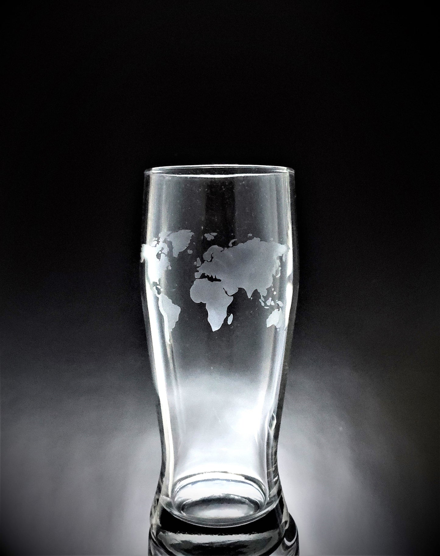 Verre gravé | Carte du monde