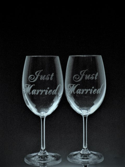 2 verres gravés | Just Married