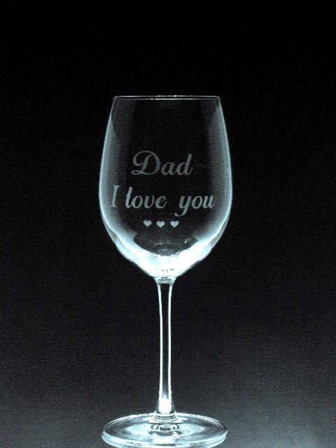 Verre gravé | Dad i love you