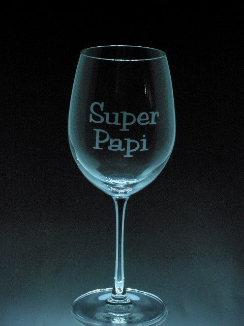 Verre gravé | Super Papi