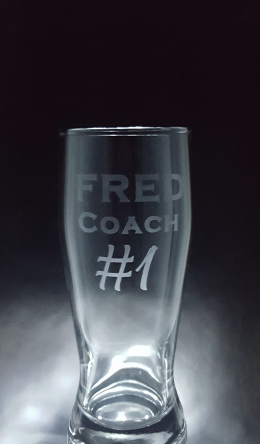 Verre gravé | Coach (nom) Numéro 1