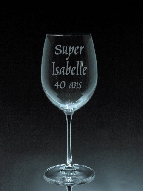 Verre gravé  | Super (Nom) (chiffre) ans