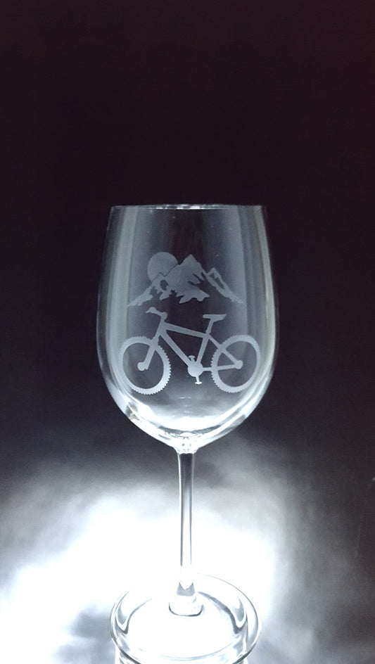 Verre gravé | Vélo de montagne