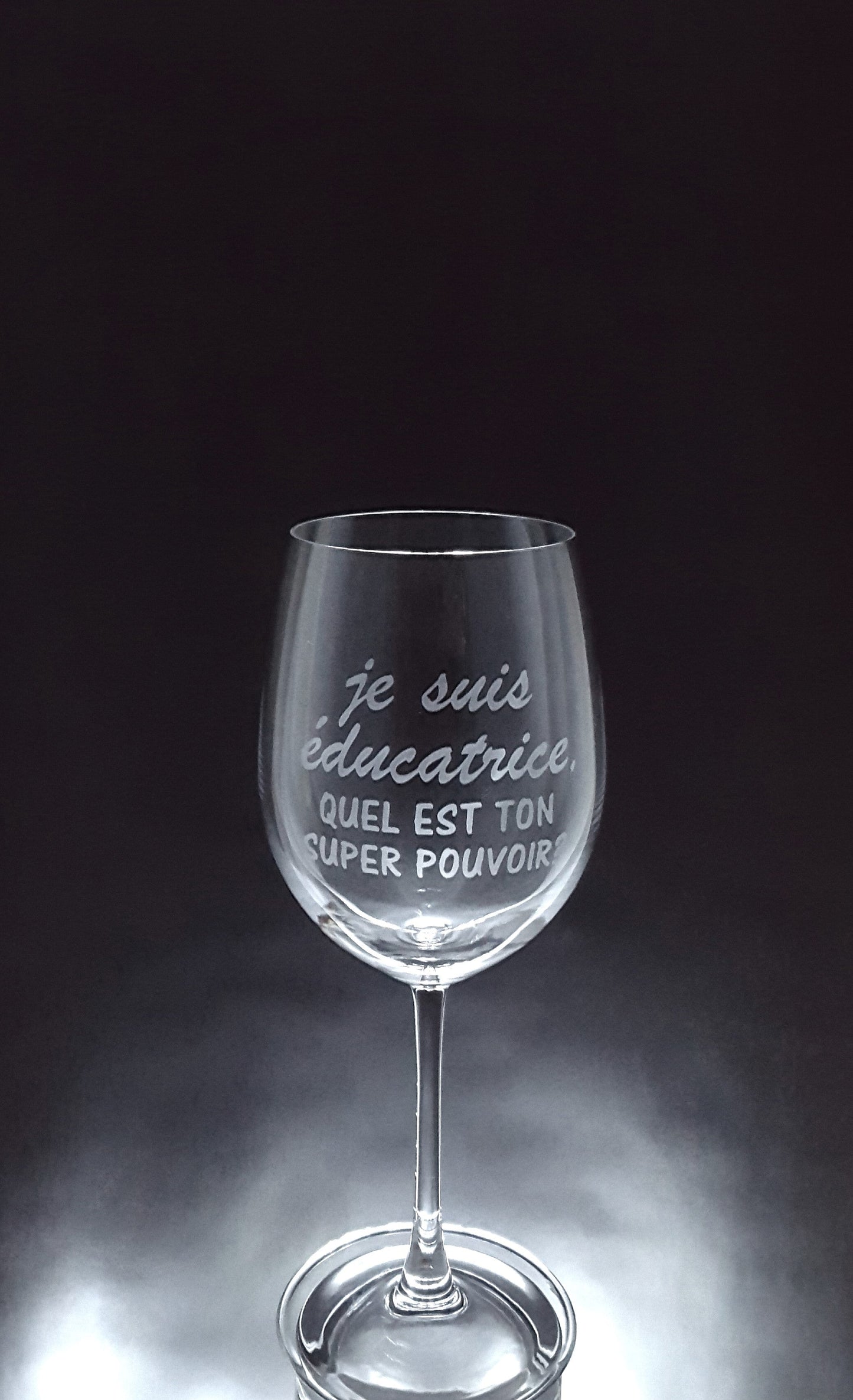 Verre gravé | Je suis éducatrice, quel est ton super pouvoir?