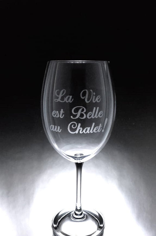 Verre gravé | La vie est belle au chalet