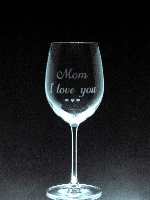 Verre gravé | Mom I love you