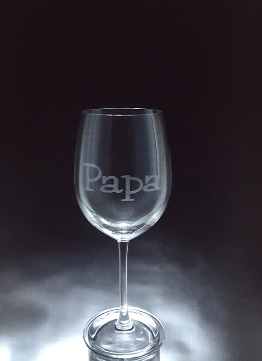 Verre gravé | Papa