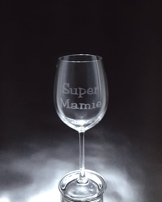 Verre gravé | Super Mamie