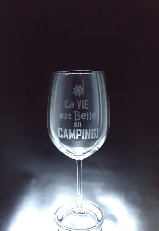 Verre gravé | La vie est belle en camping
