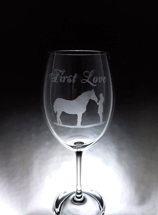 Verre gravé | Cheval First Love