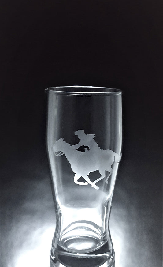 Verre gravé | Cheval au galop